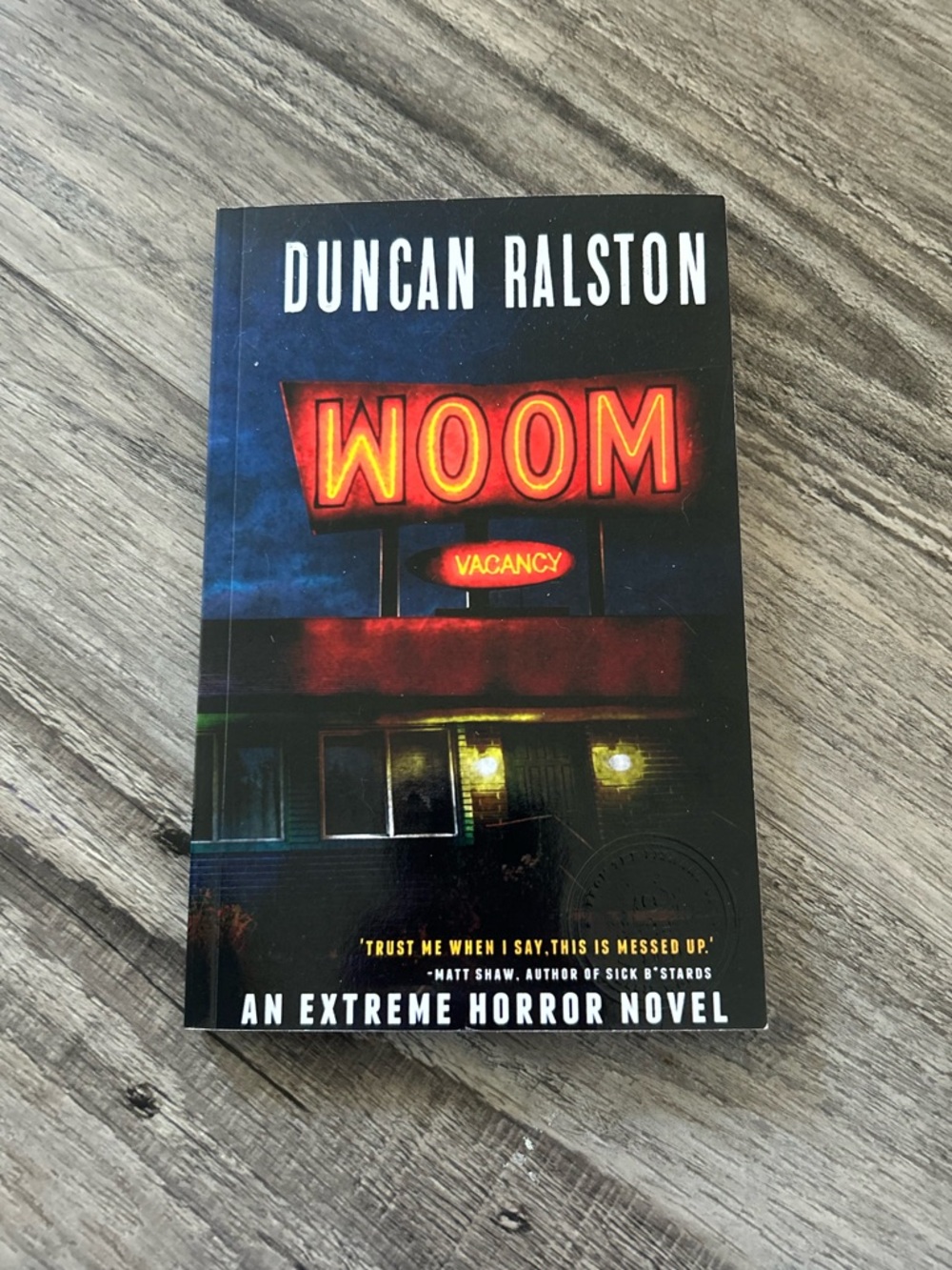 ‘Woom’ Duncan Ralston Horror Book/Novel